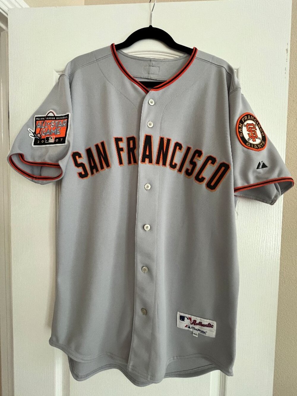 Vintage San Francisco Giants 2007 ASG Patch Majestic Authentic Jersey Mens